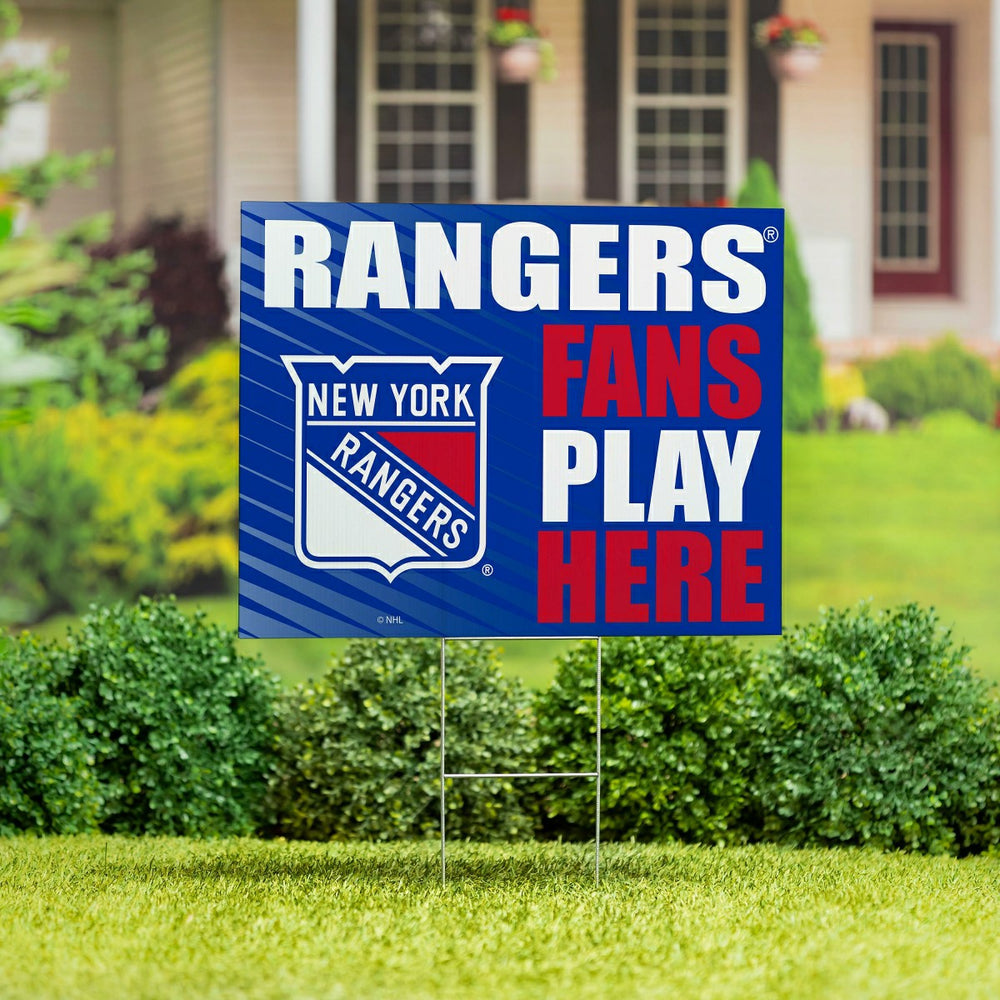 New York Rangers Coroplast Yard Sign "Fans Play Here" - NHL Home
