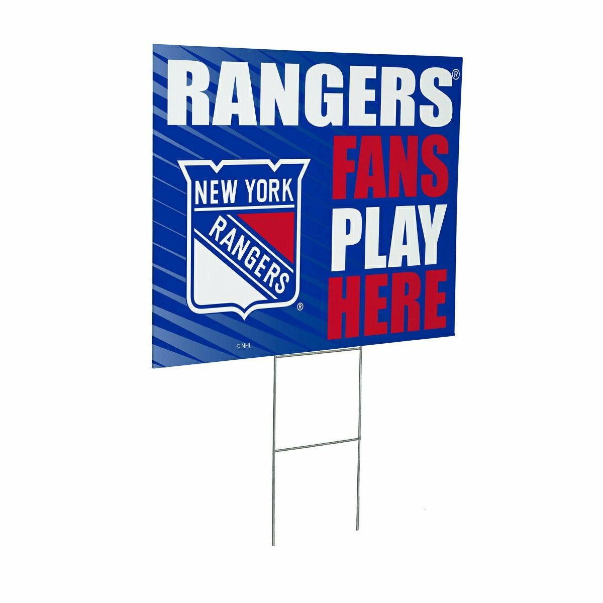 New York Rangers Coroplast Yard Sign "Fans Play Here" - NHL Home