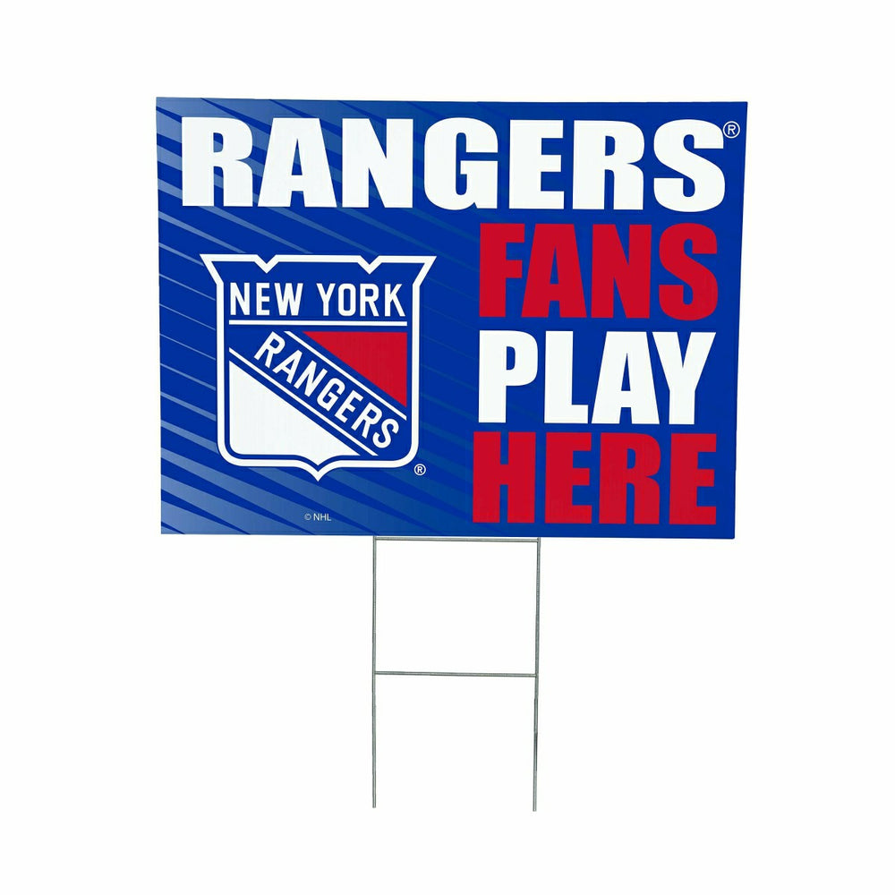 New York Rangers Coroplast Yard Sign "Fans Play Here" - NHL Home
