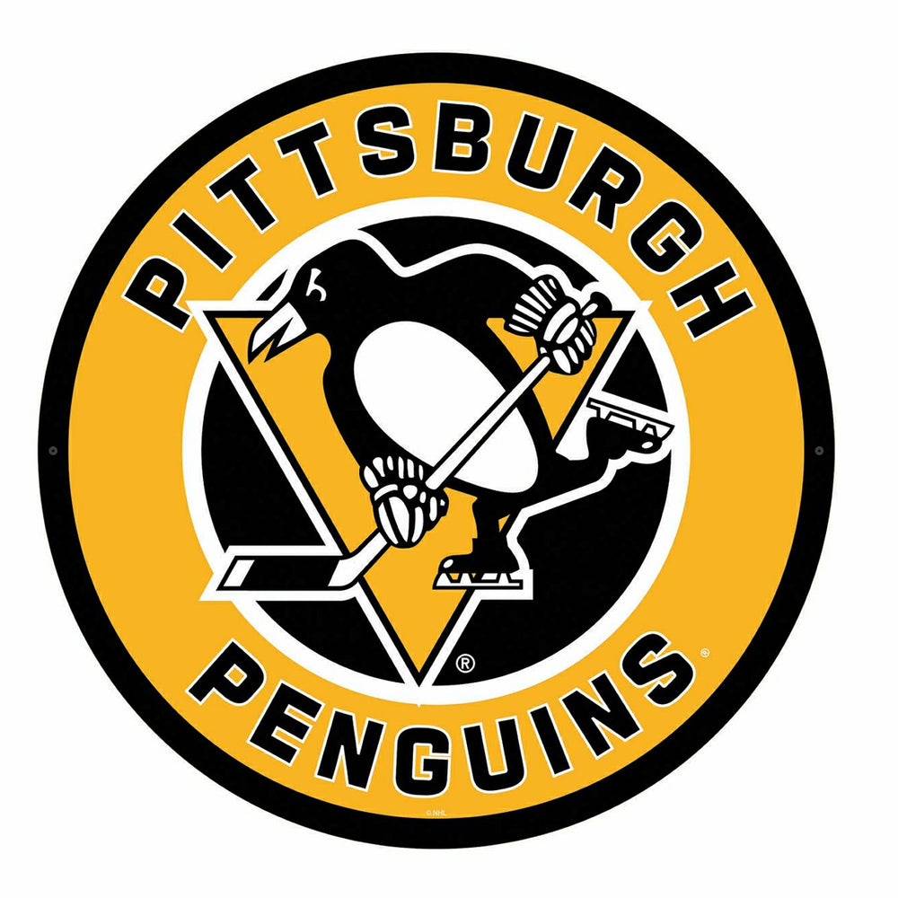 LED Wall Decor, Round, Pittsburgh Penguins - NHL Home