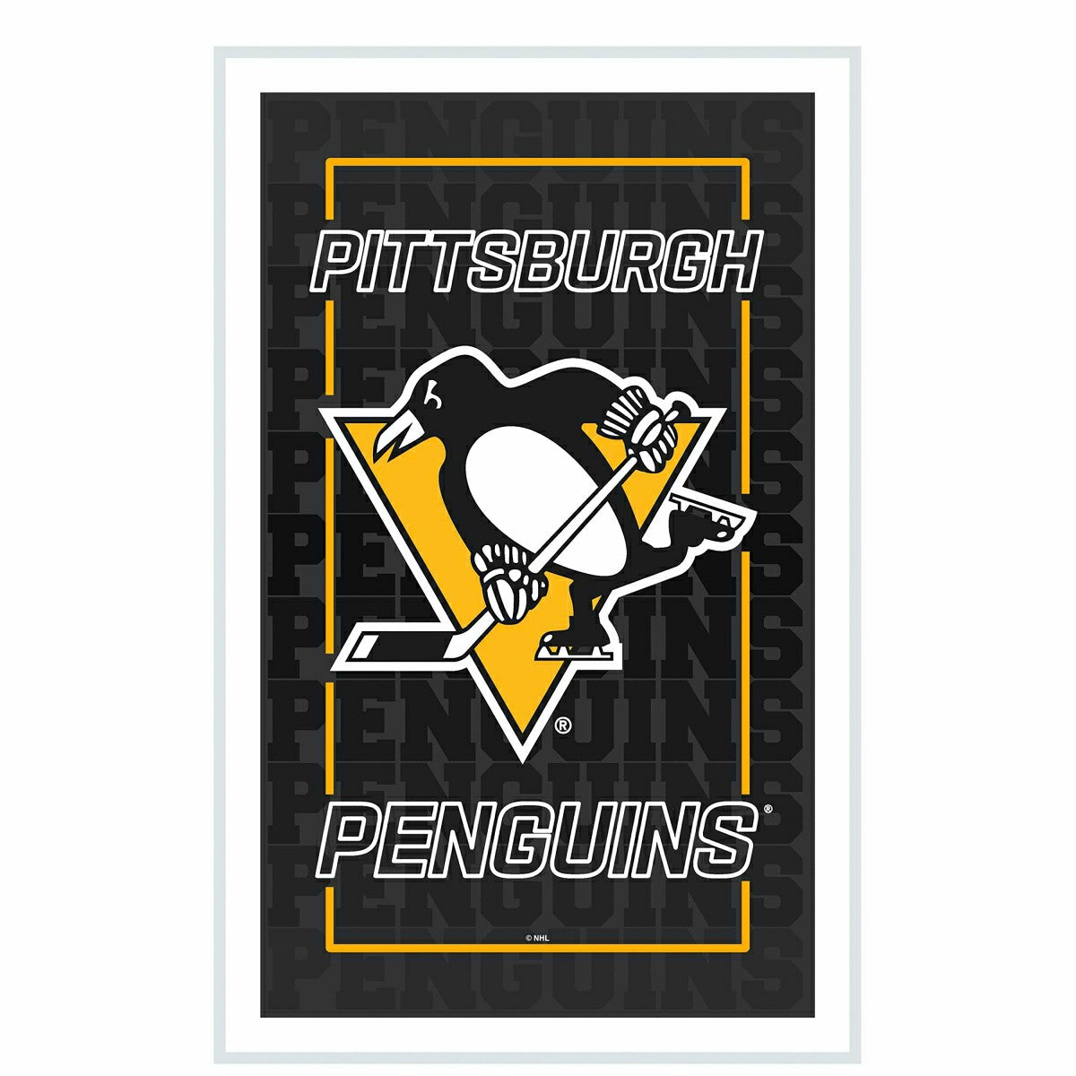 Pittsburgh Penguins Hockey Rectangle Neolite LED Decor - NHL Home