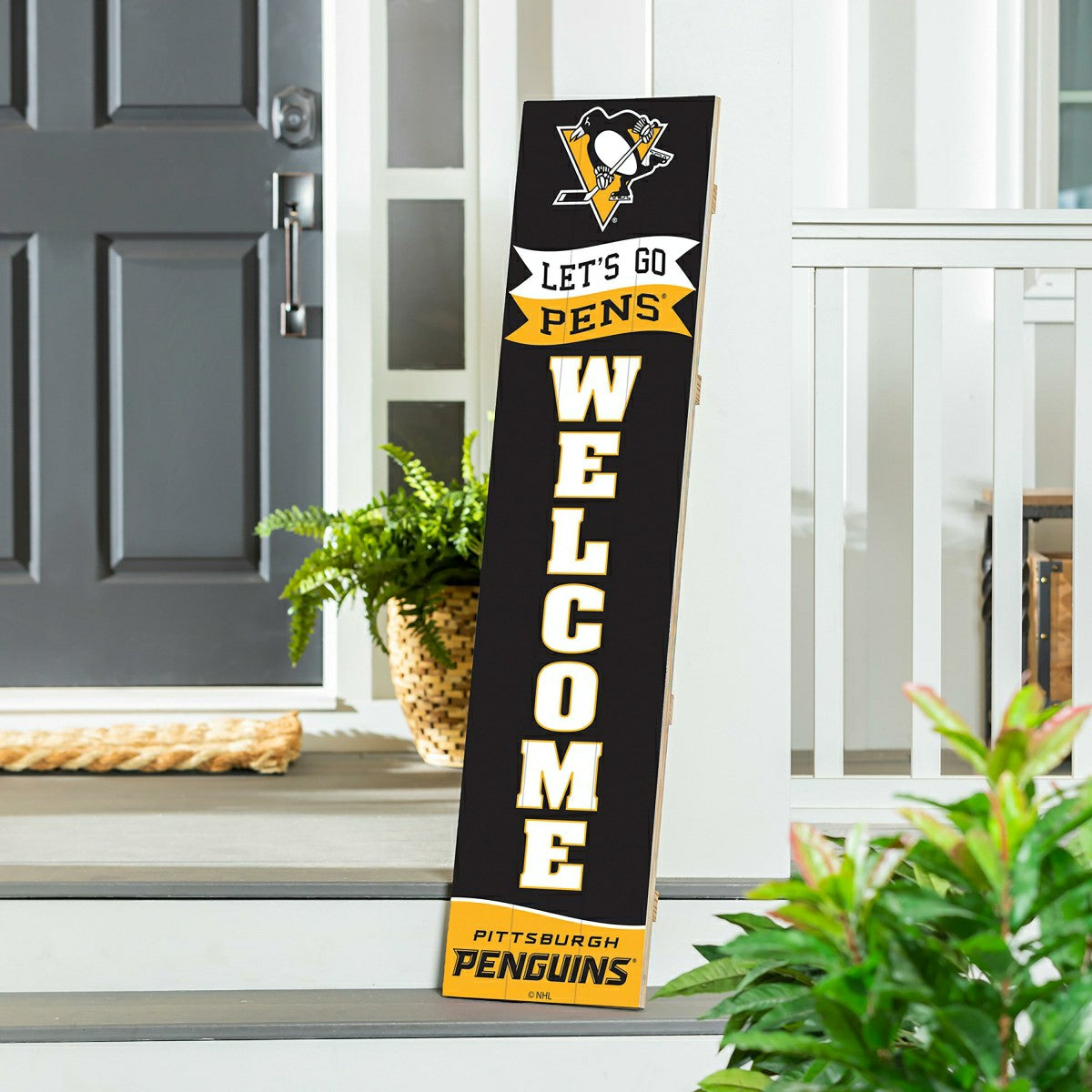 Pittsburgh Penguins Large Single Sided Leaner, 46" - NHL Home