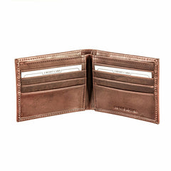 Pittsburgh Penguins, Bi-Fold Wallet, Brown, CH, 100% Genuine Leather - NHL Home