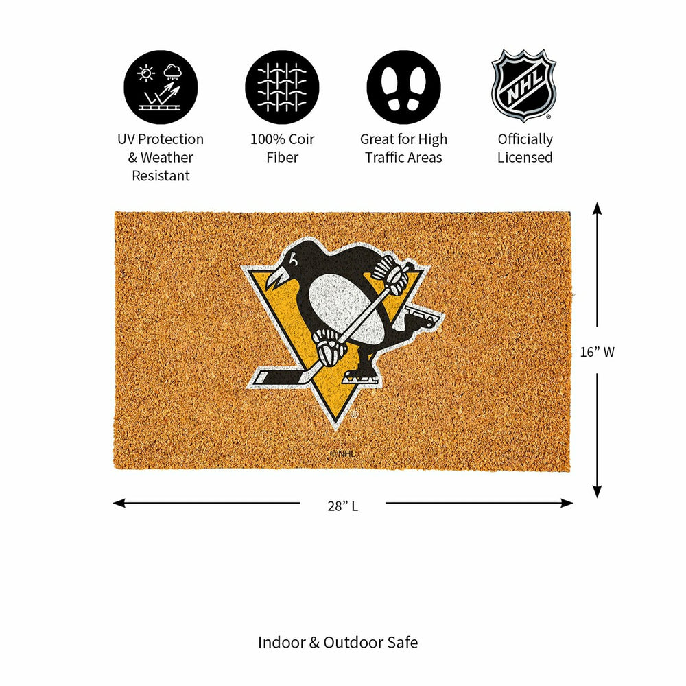 Coir Mat, 16"x28", Pittsburgh Penguins - NHL