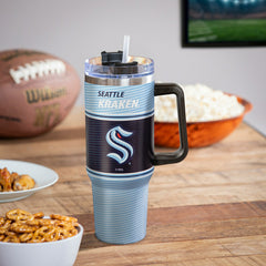 40oz Stainless Steel Canyon Cup w/ Straw, Seattle Kraken - NHL Home