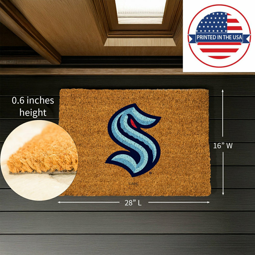 Coir Mat, 16"x28", Seattle Kraken - NHL