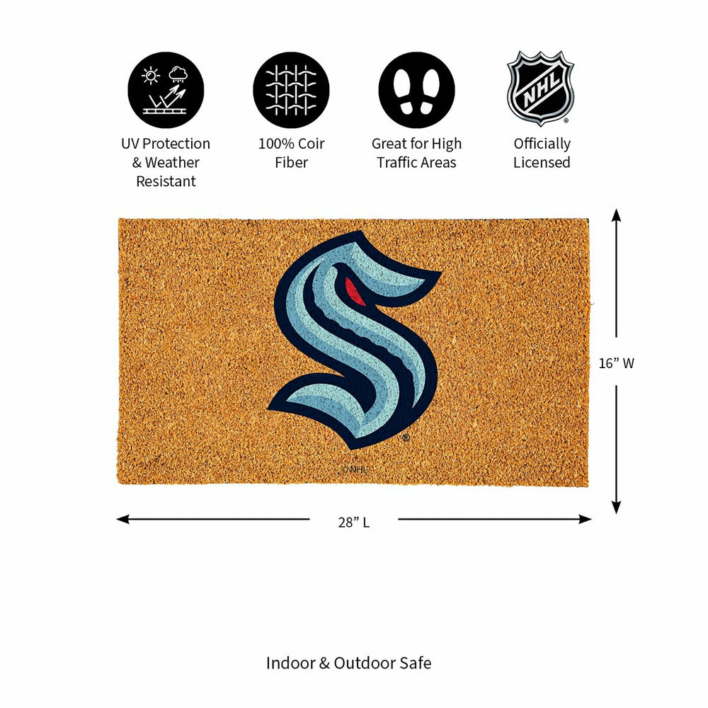 Coir Mat, 16"x28", Seattle Kraken - NHL