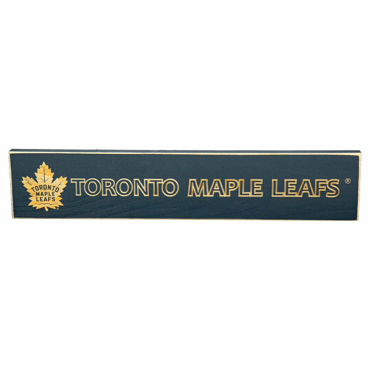Toronto Maple Leafs Engraved Wood Sign, 3.5" x 18" - NHL Home