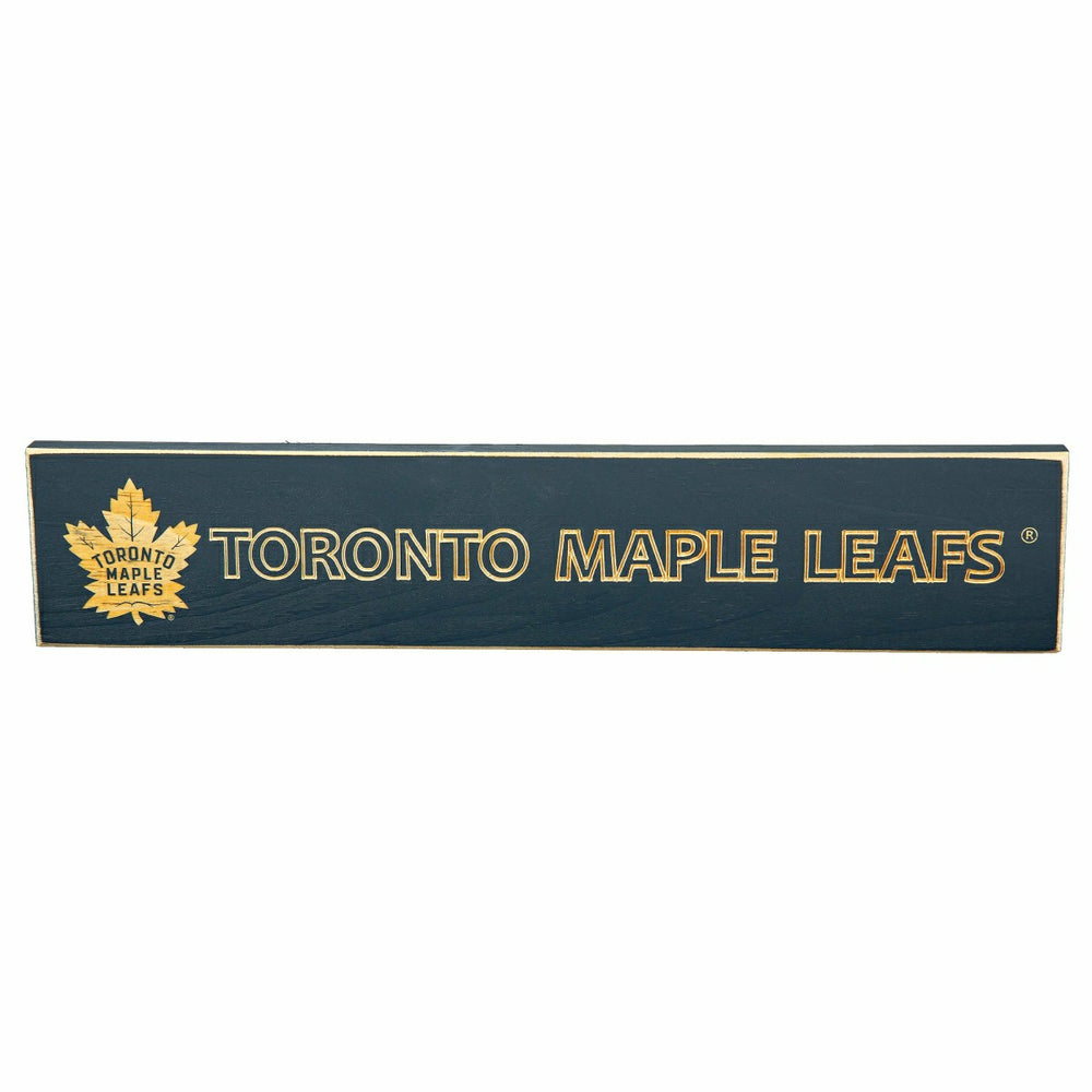 Toronto Maple Leafs Engraved Wood Sign, 3.5" x 18" - NHL Home