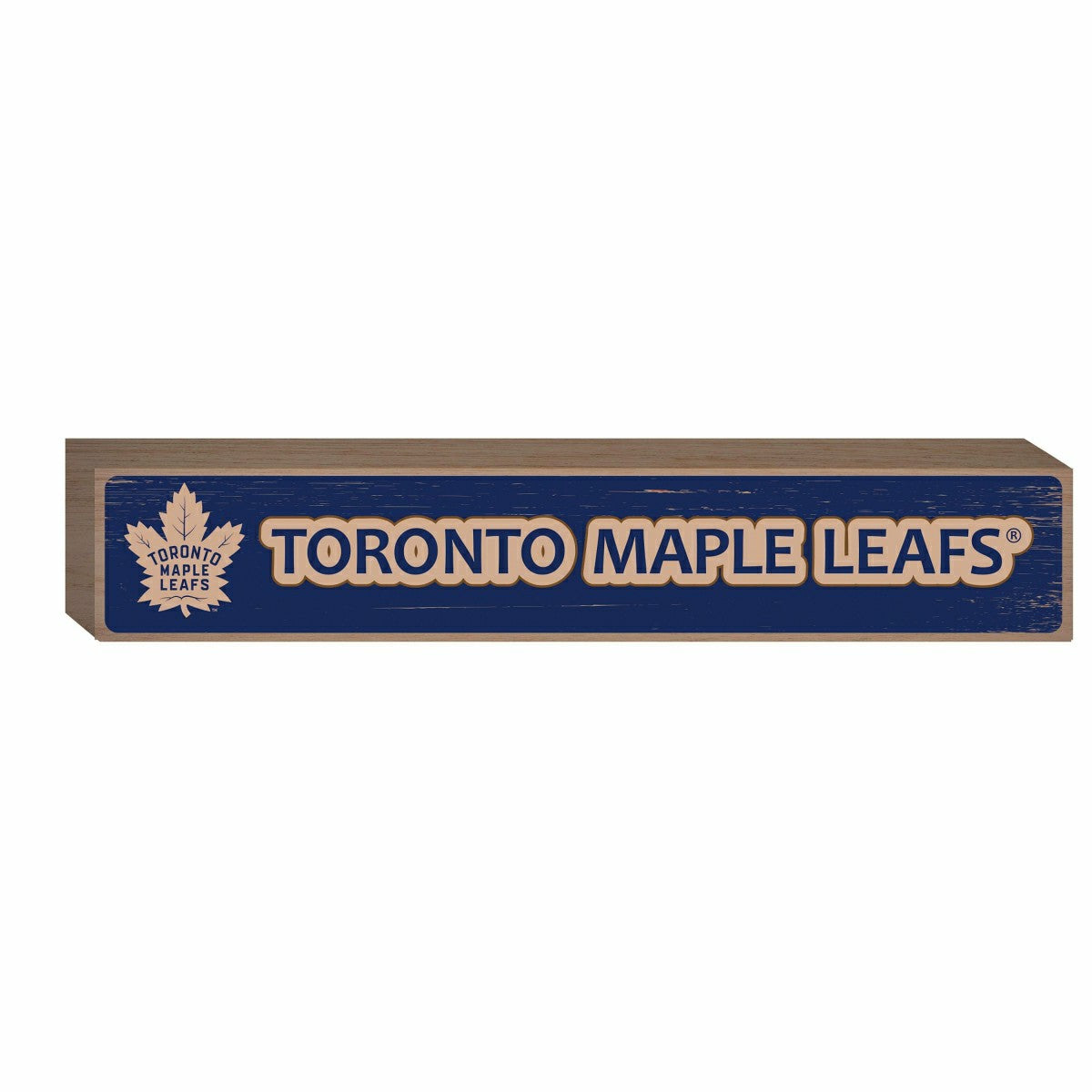 Toronto Maple Leafs Engraved Wood Sign, 3.5" x 18" - NHL Home
