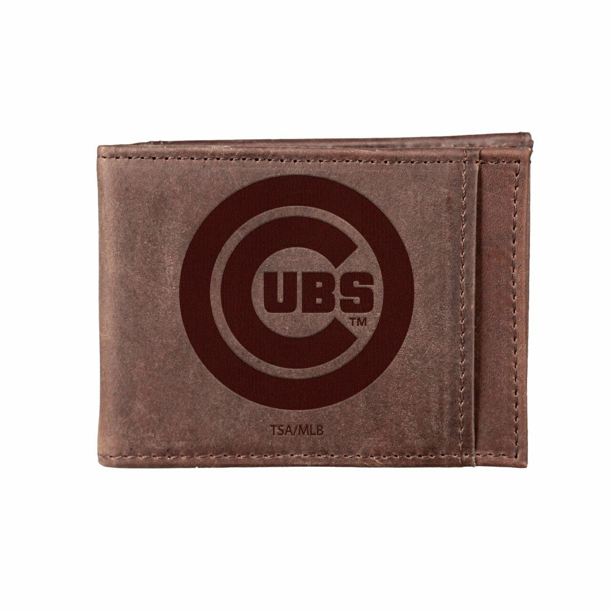 Chicago Cubs Front Pocket Wallet w/ RFID Blocking Brown - MLB Home