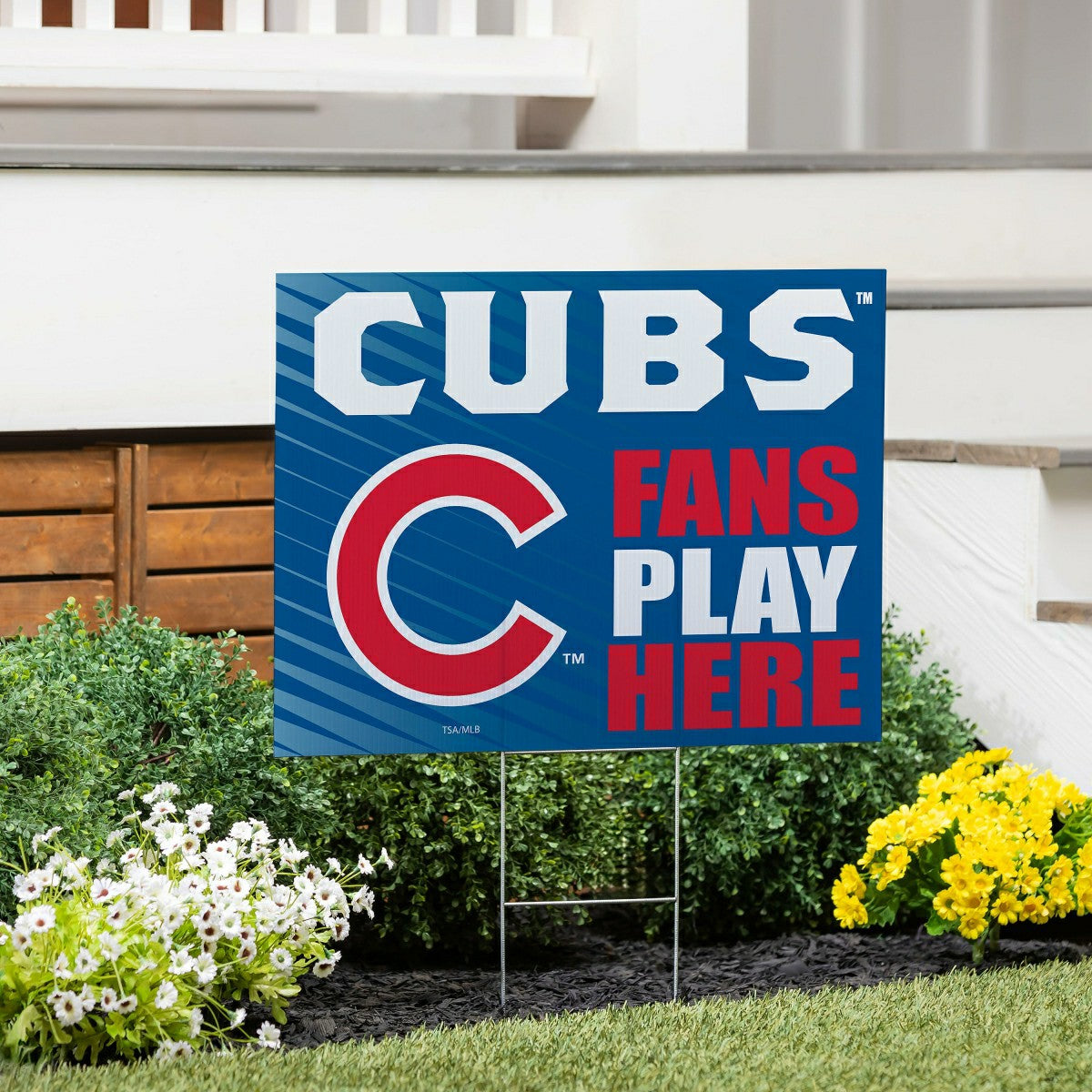 Chicago Cubs Coroplast Yard Sign "Fans Play Here" - MLB Home