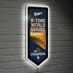 Los Angeles Dodgers LED Wall Decor, Pennant, World Series Champions 20 - MLB