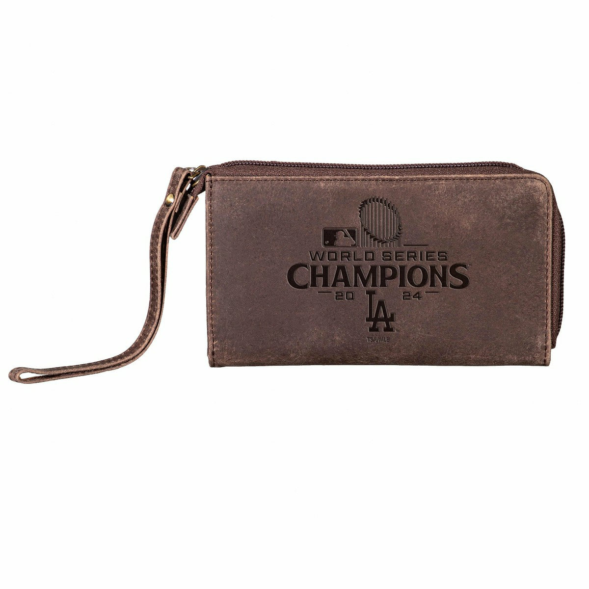 Los Angeles Dodgers Wristlet Wallet, Brown, SC24 Champions - MLB Home