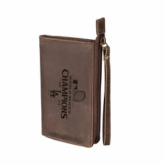 Los Angeles Dodgers Wristlet Wallet, Brown, SC24 Champions - MLB Home