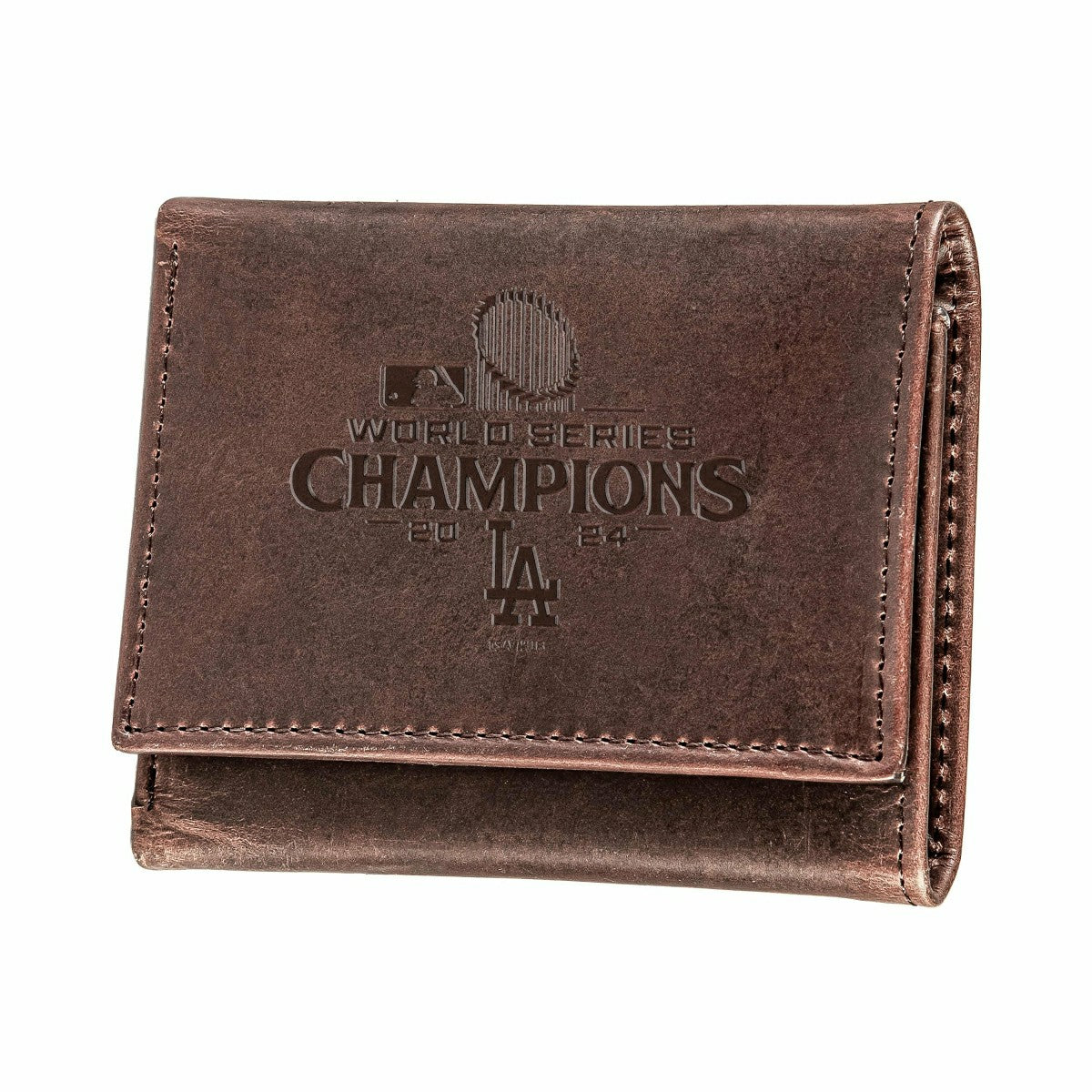 Los Angeles Dodgers Tri-Fold Wallet, Brown, World Series Champions 202 - MLB Home
