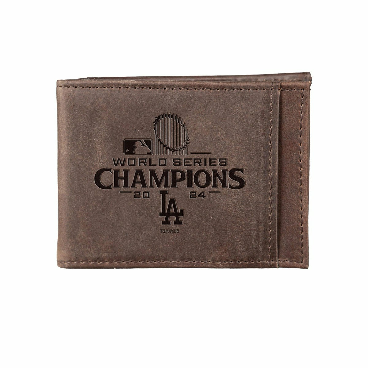 Los Angeles Dodgers Front Pocket Wallet with RFID Blocking, Brown, SC2 - MLB Home