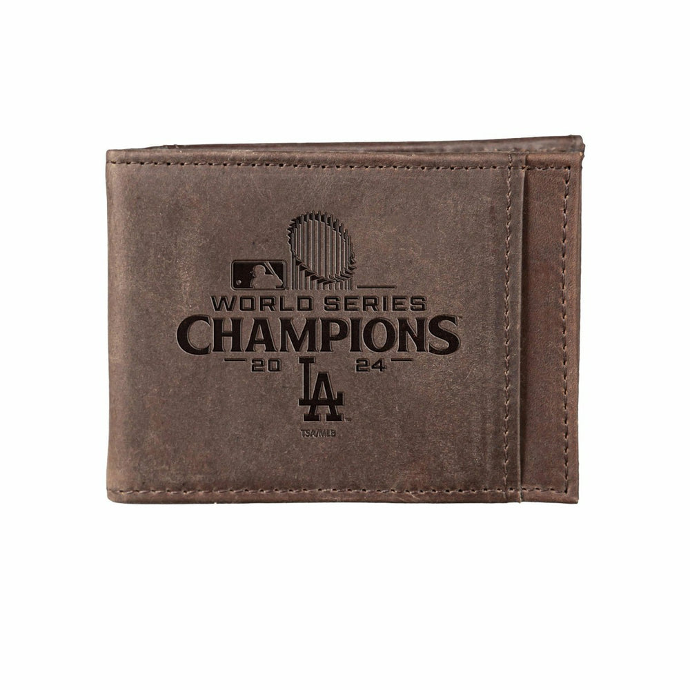 Los Angeles Dodgers Front Pocket Wallet with RFID Blocking, Brown, SC2 - MLB Home