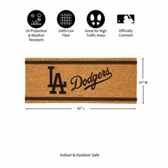 Los Angeles Dodgers Extra Large One Color Coir Mat, 60"x24" - MLB