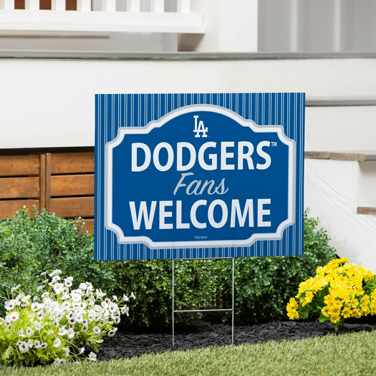 Los Angeles Dodgers Coroplast Yard Sign, "Fans Welcome" - MLB Home