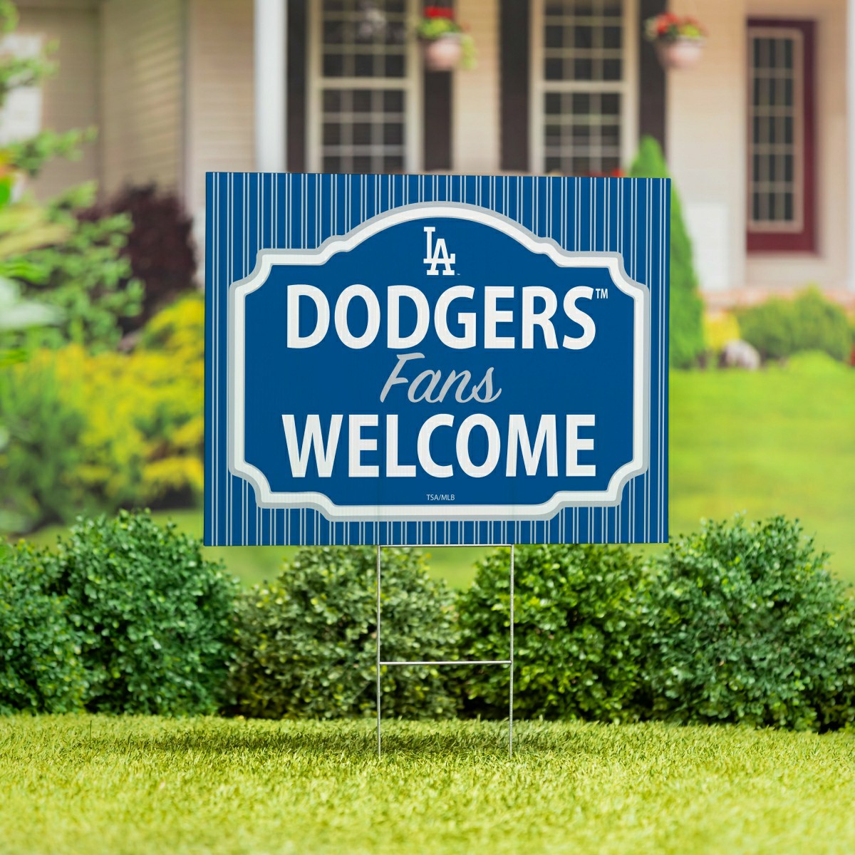 Los Angeles Dodgers Coroplast Yard Sign, "Fans Welcome" - MLB Home