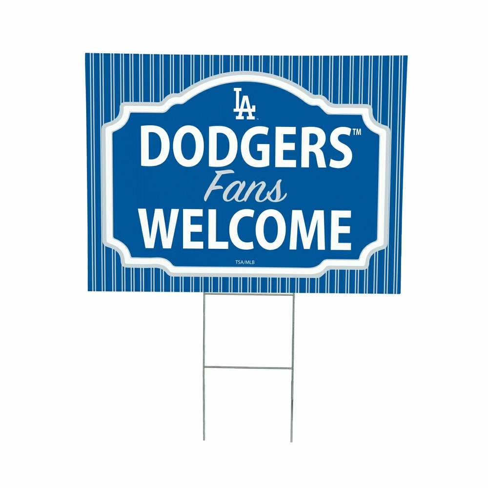 Los Angeles Dodgers Coroplast Yard Sign, "Fans Welcome" - MLB Home