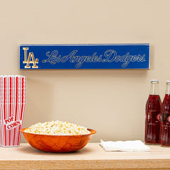 Los Angeles Dodgers Engraved Wood Sign, 3.5" x 18" - MLB Home