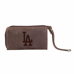 Los Angeles Dodgers Wristlet Wallet Brown - MLB Home