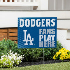 Los Angeles Dodgers Coroplast Yard Sign "Fans Play Here" - MLB Home