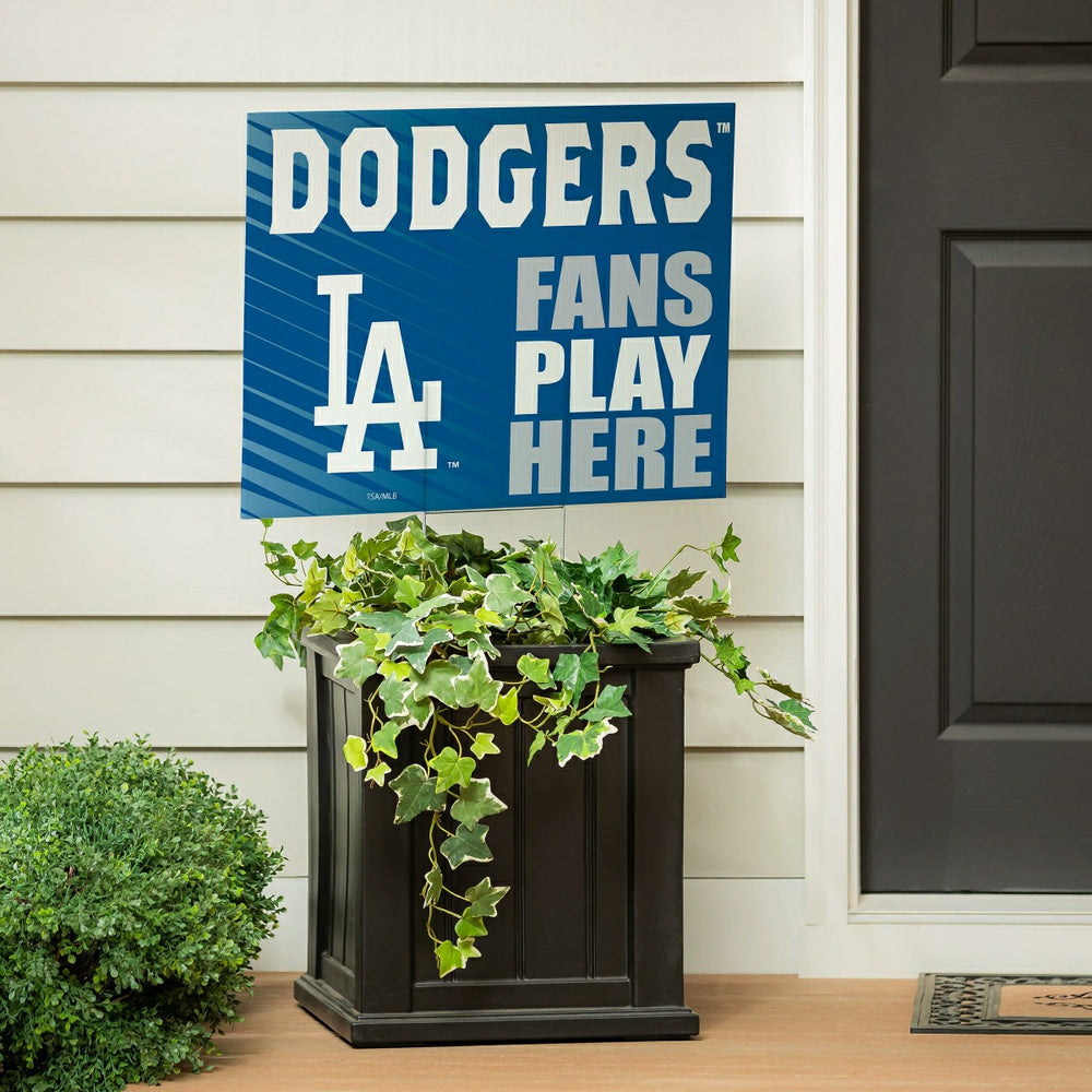 Los Angeles Dodgers Coroplast Yard Sign "Fans Play Here" - MLB Home