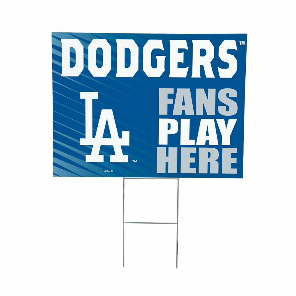 Los Angeles Dodgers Coroplast Yard Sign "Fans Play Here" - MLB Home