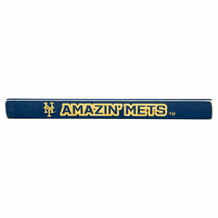 New York Mets Engraved Wood Sign, 1.5" x 18" - MLB Home