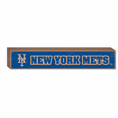New York Mets Engraved Wood Sign, 3.5" x 18" - MLB Home