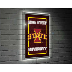 Iowa State University College Rectangle Neolite LED Decor - Sale Collegiate Home