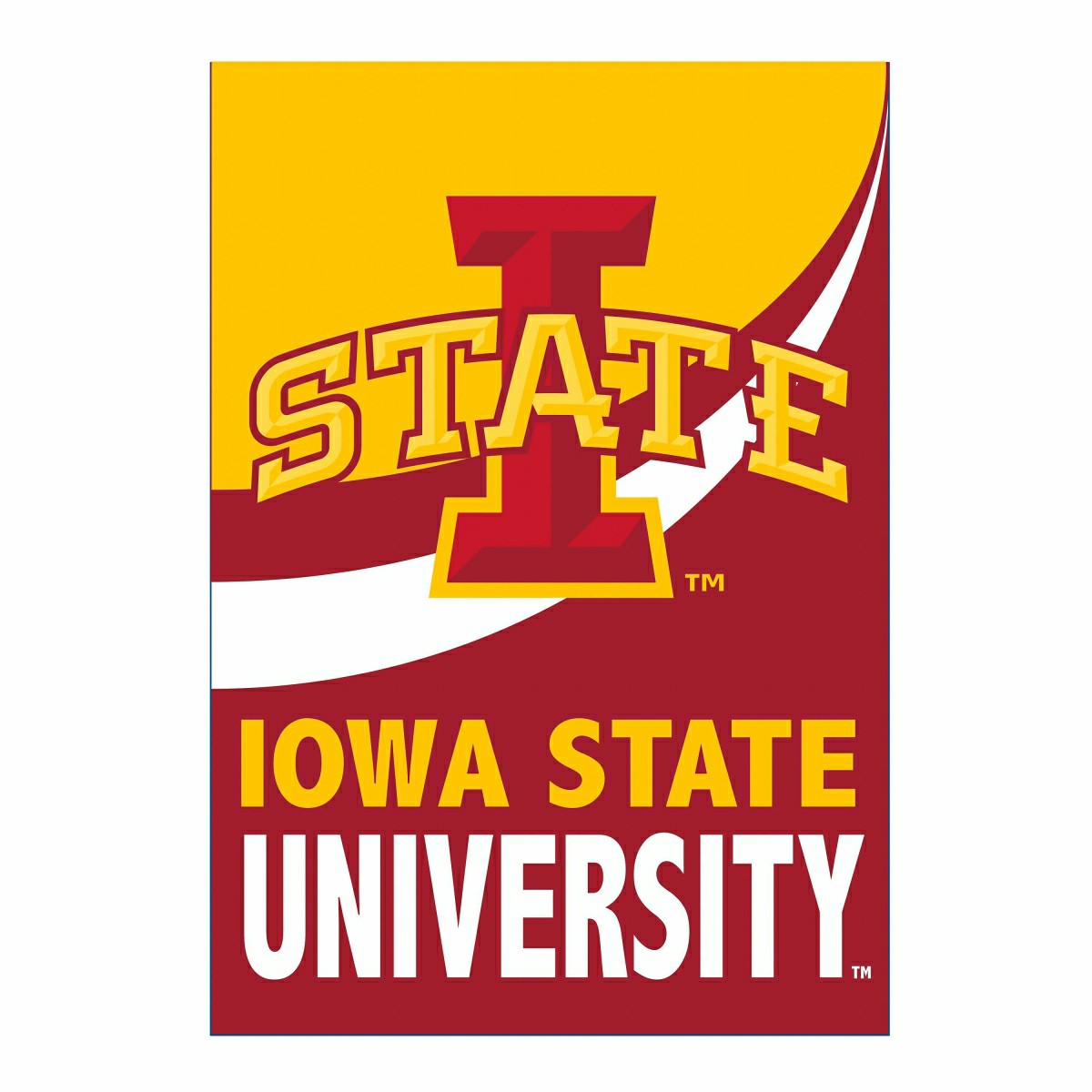 Iowa State University Burlap Flag House Size - Sale Collegiate Home