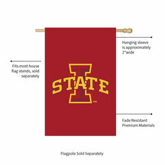 Iowa State University Applique House Flag - Sale Collegiate Home