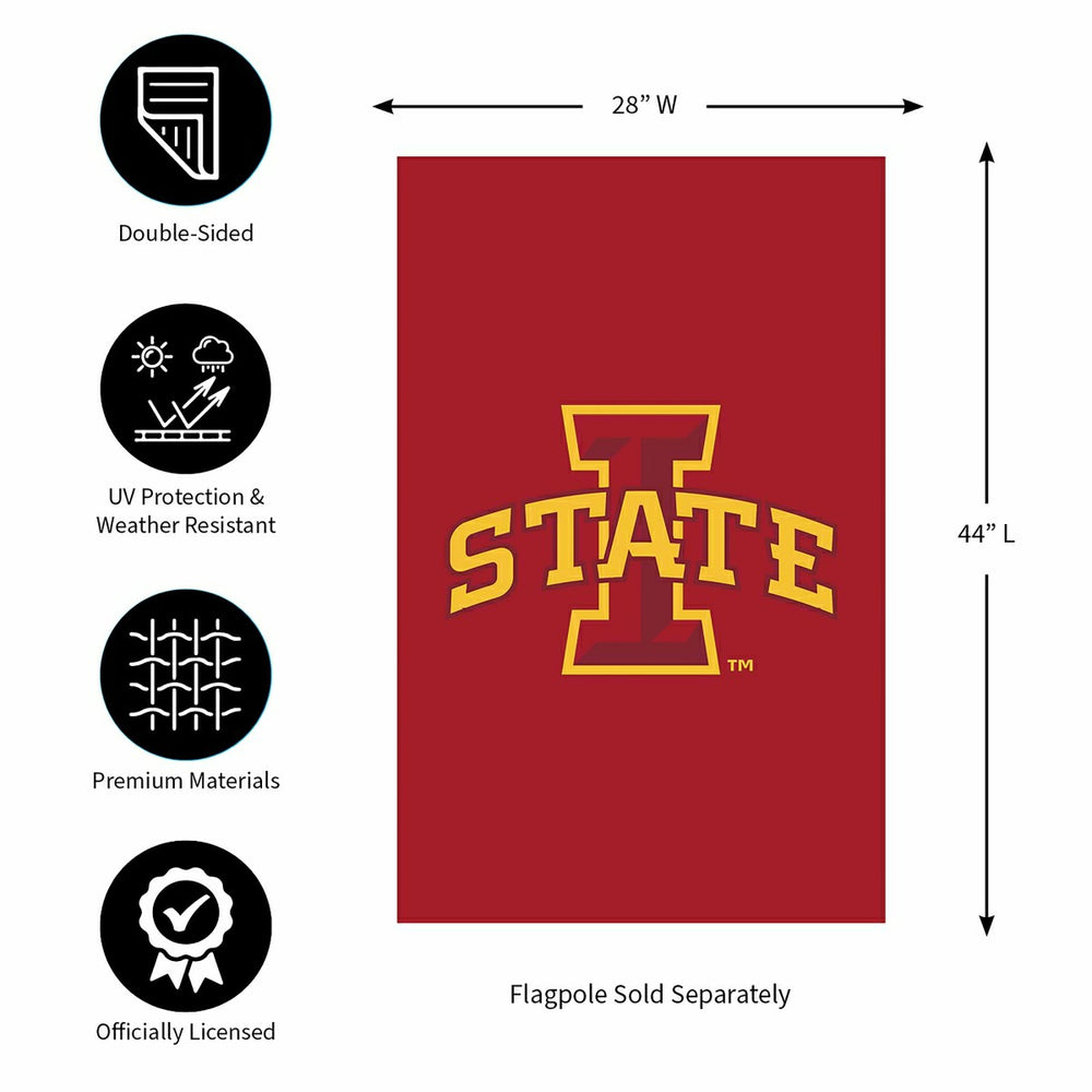 Iowa State University Applique House Flag - Sale Collegiate Home