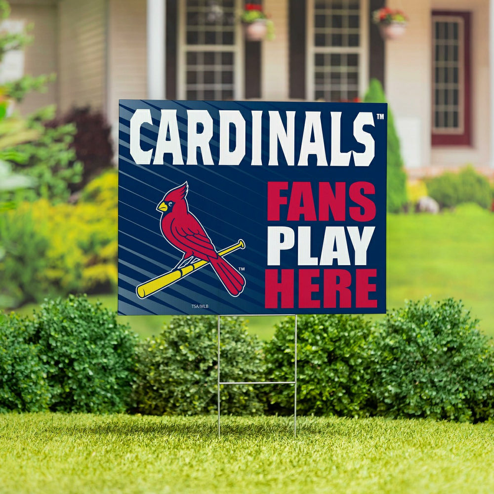 St Louis Cardinals Coroplast Yard Sign "Fans Play Here" - MLB Home