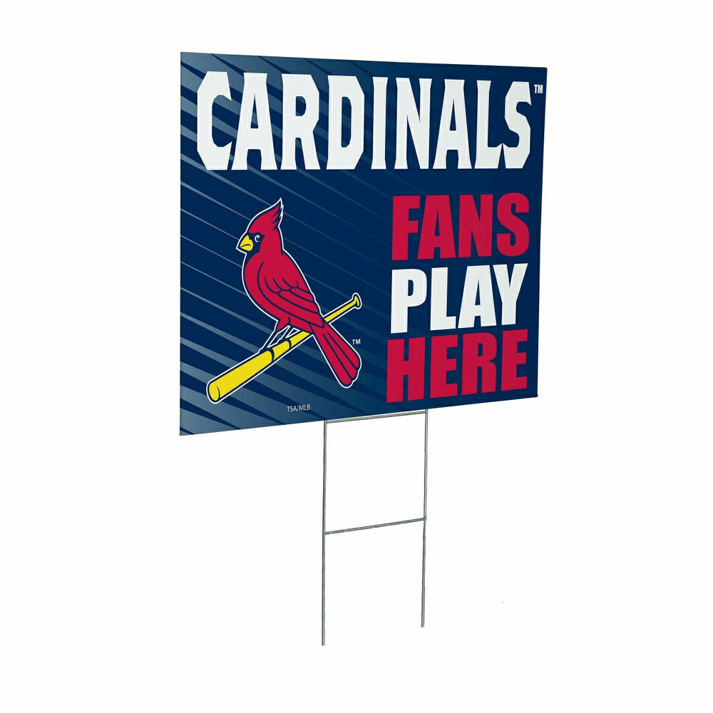St Louis Cardinals Coroplast Yard Sign "Fans Play Here" - MLB Home