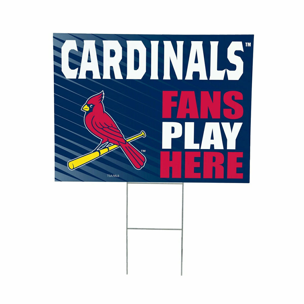 St Louis Cardinals Coroplast Yard Sign "Fans Play Here" - MLB Home