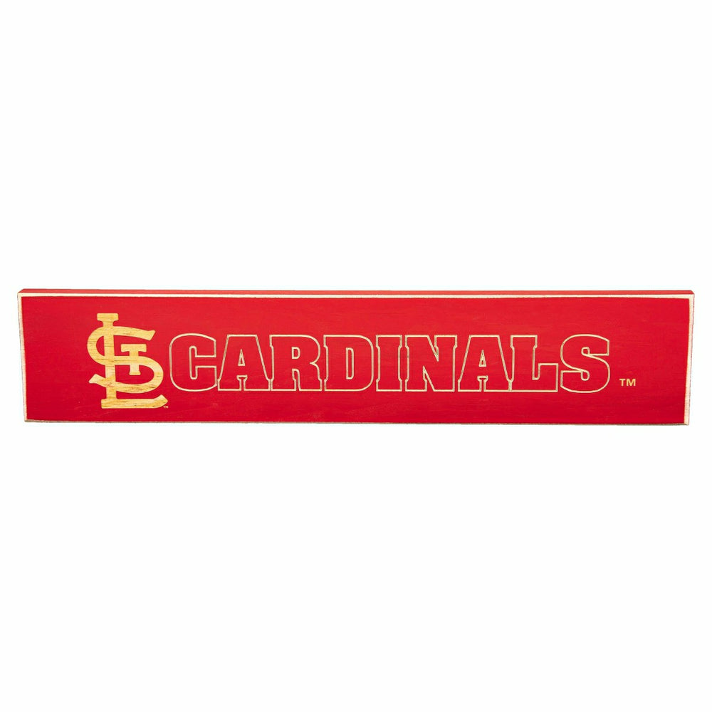 St Louis Cardinals Engraved Wood Sign, 3.5" x 18" - MLB Home