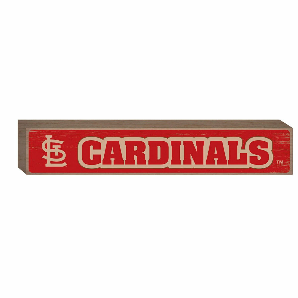 St Louis Cardinals Engraved Wood Sign, 3.5" x 18" - MLB Home