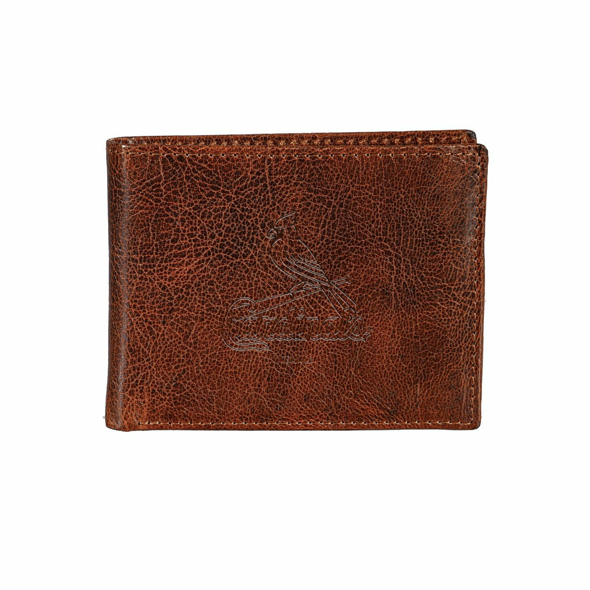 St Louis Cardinals, Embossed 100% Genuine Tumbled Leather Passcase Bi- - MLB Home