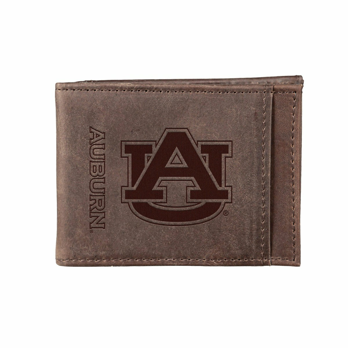 Front Pocket Wallet w/ RFID Blocking, Auburn University, Brown - Collegiate Home
