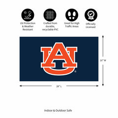Full Color PVC Mat, 16" x 28", Auburn University - Collegiate