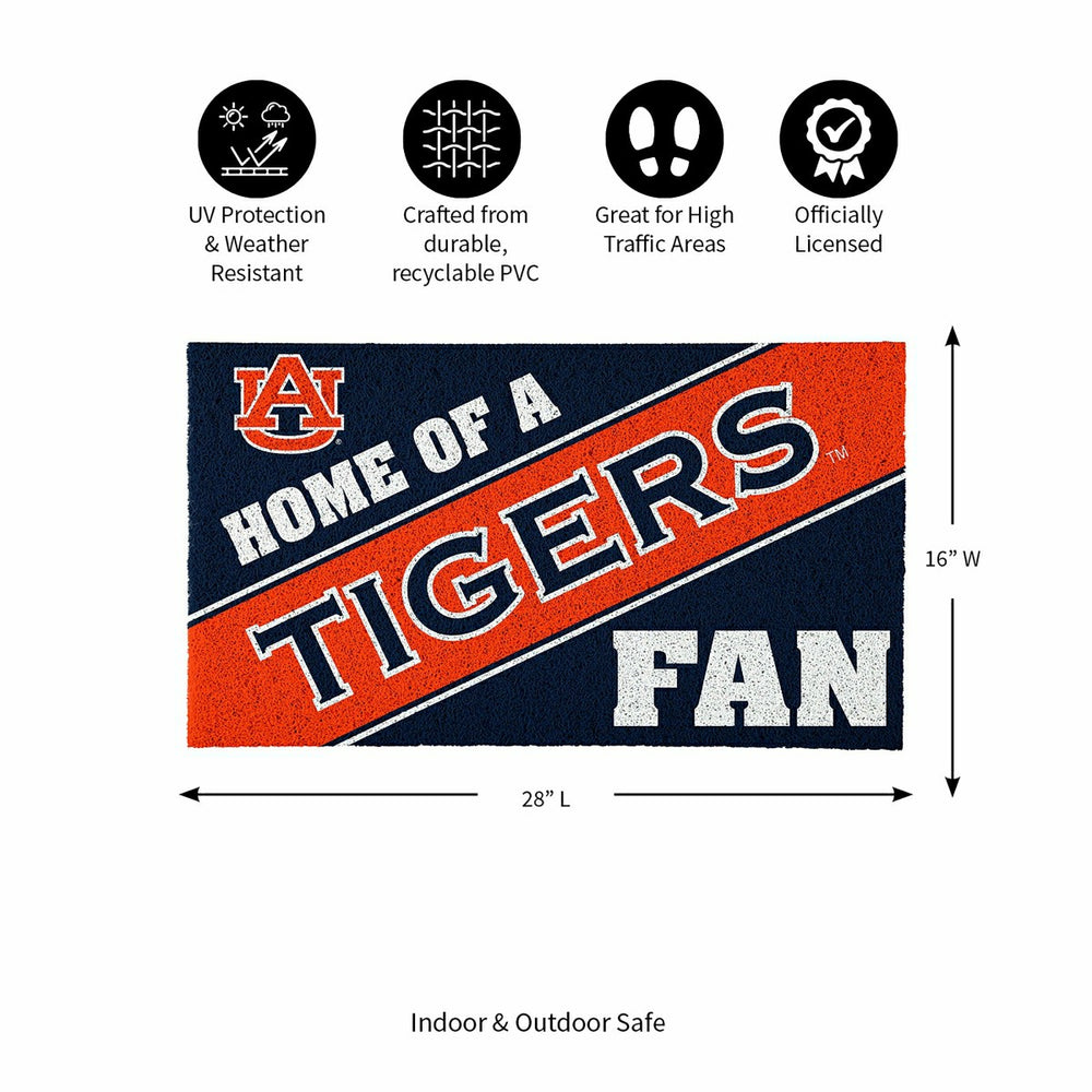 Auburn University, PVC Mat COLOR, Home of a Fan - Collegiate