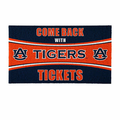 28" x 16" PVC Trapper Mat, Come Back with Tickets, Auburn University - Collegiate
