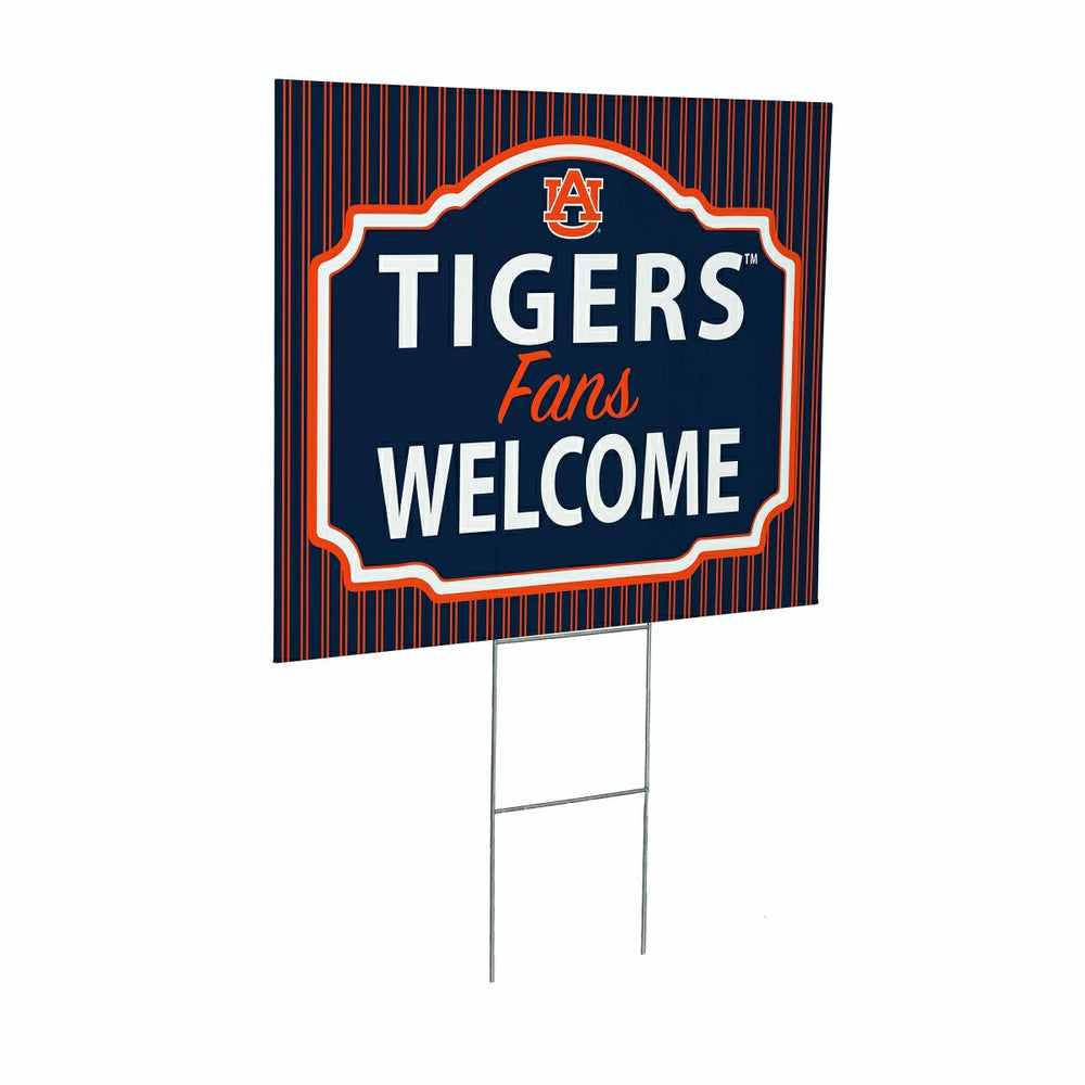 Auburn University Coroplast Yard Sign, "Fans Welcome" - Collegiate Home