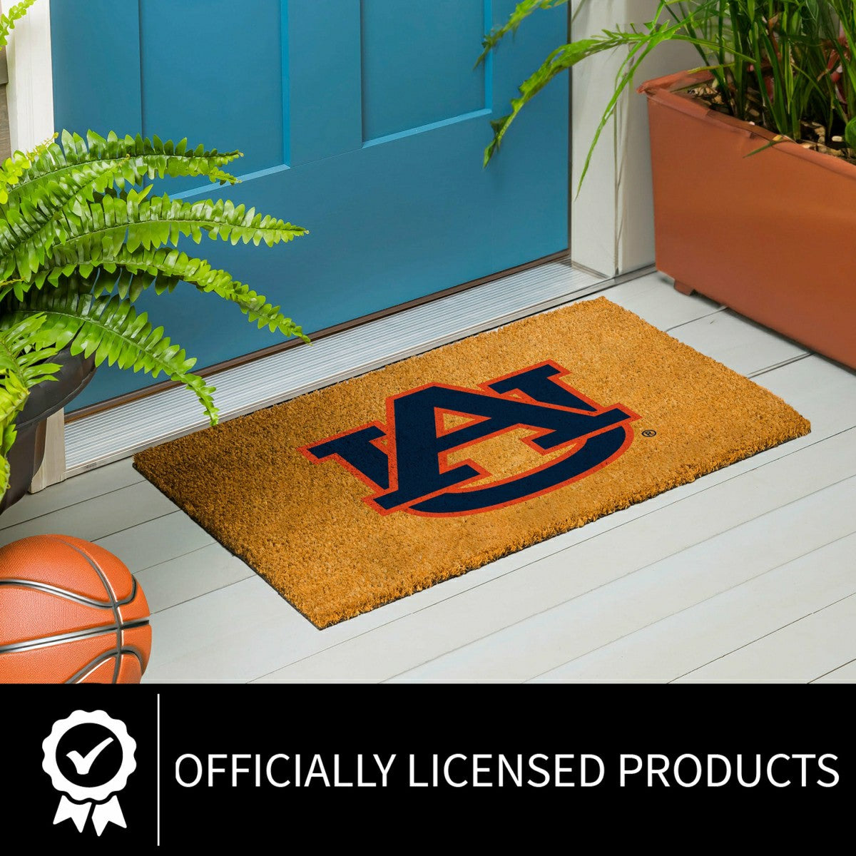 Coir Mat, 16"x28", Auburn University - Collegiate