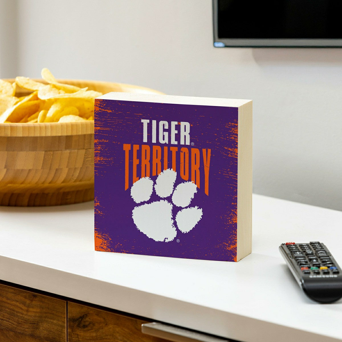 Clemson University Plock, Down Home Fans, 6x6 - Collegiate Home